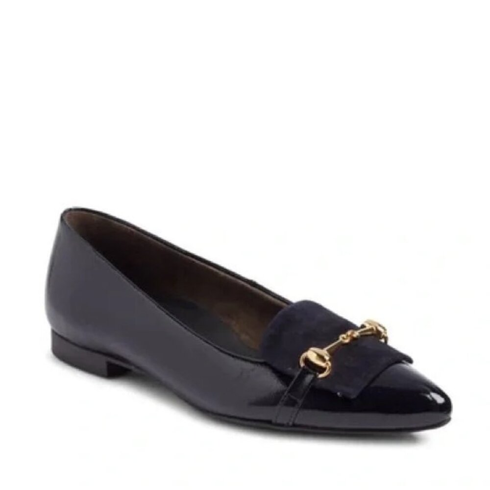 Paul Green Selena Women's Flats Ocean Blue Patrent Leather Shoes Size 5.5 US NIB
